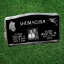Picture of Black Granite Companion Slant Marker Headstone 30x10x16