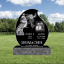 Picture of ***SALE*** Black Granite Companion Tear Drop Headstone 30x6x28