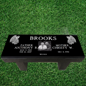 Picture of FLASH SALE! Bench Memorial Headstone Seat 
