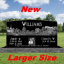 Picture of large Companion Black Granite Headstones (Scenery Designs) 42inch top 54inch base