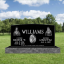 Picture of **FLASH SALE** Companion Black Granite Headstone (Corner Designs) 36inch top 46inch base 36x6x20