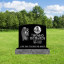 Picture of Single Black Granite Headstone (Designs Left) 20inch Top 30inch Base