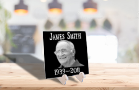 Picture of Black Granite Memory Plaque and Stand