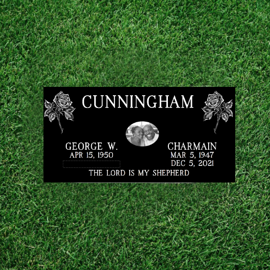 Picture of Small Companion Grass Level  Headstone 24x12x4