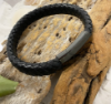 Picture of Braided Leather Engraved Cremation Bracelet
