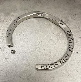 Picture of Twisted Cremation Bangle (Engravable)